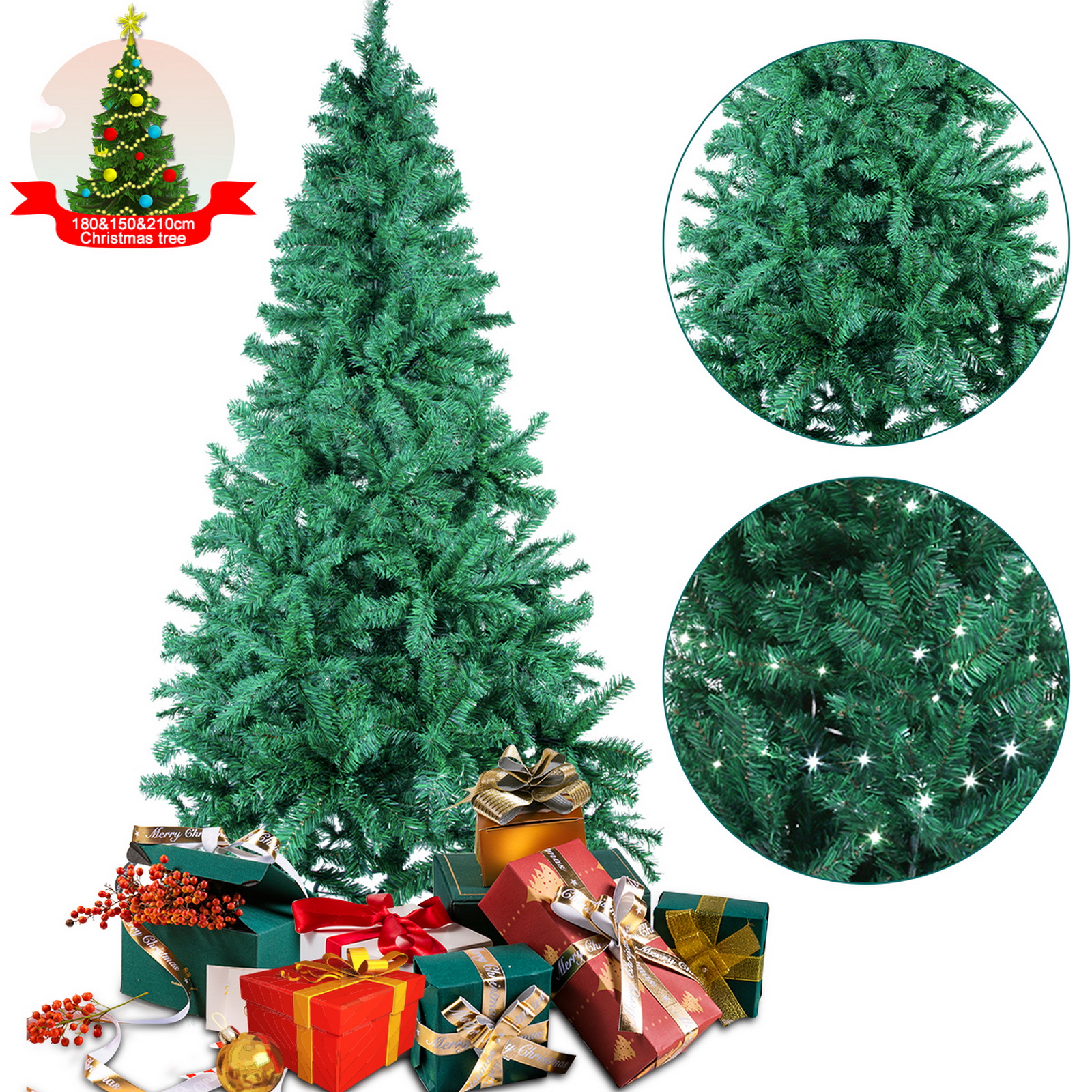 Culivaro 1.8M Christmas Tree Green 600 Tips Artifi